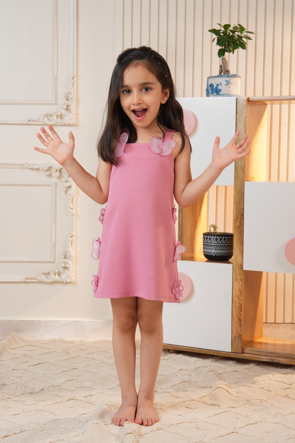 Pink Dress with Embroidery Detail