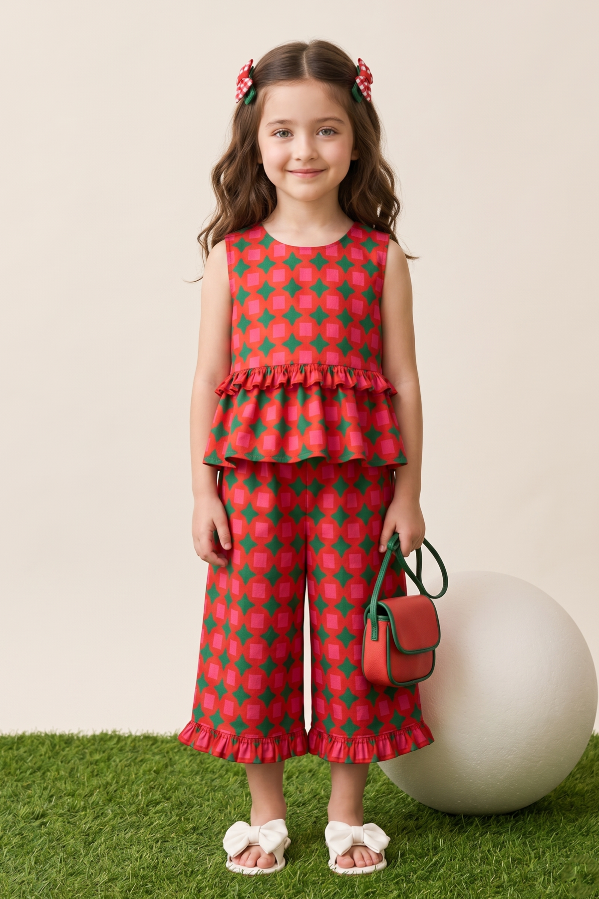 Red Printed Co-ord Set