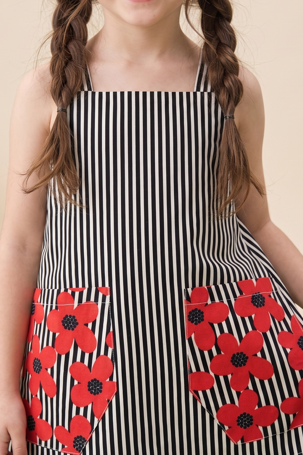 Black Stripe Printed Dress