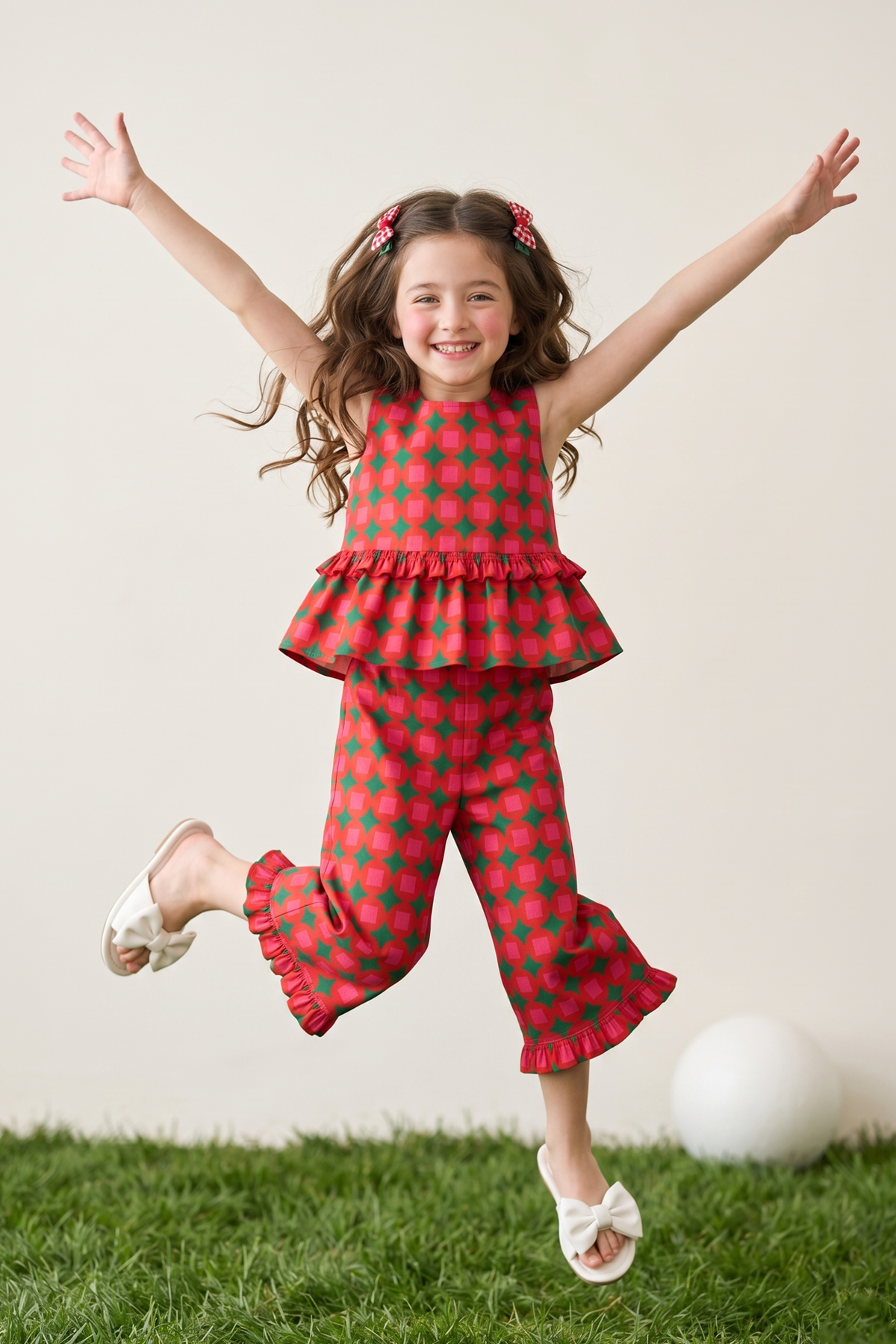 Red Printed Co-ord Set