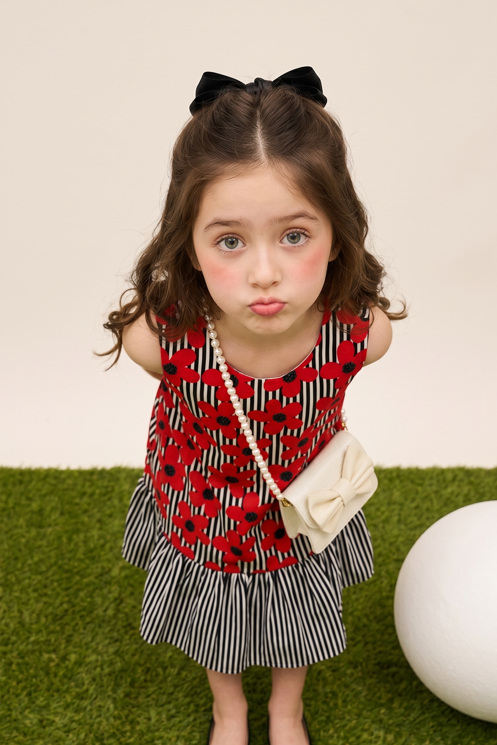 Stripe Flower Printed Dress